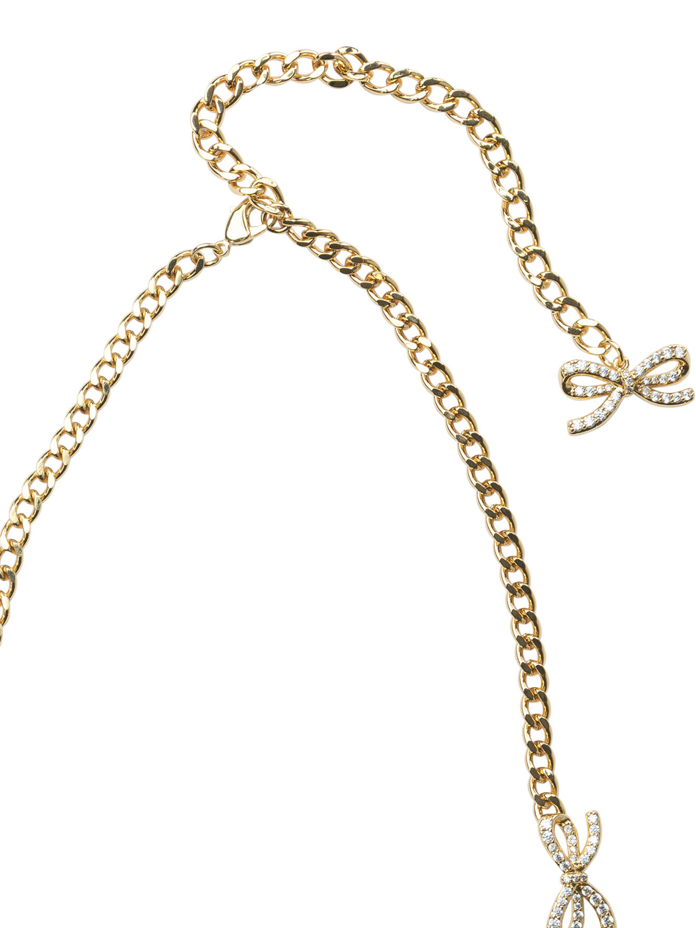 Necklace with bows with crystals AW25607NGDGOLD (self-portrait / ネックレス ) | self-portrait (セルフ・ポートレイト)(1)