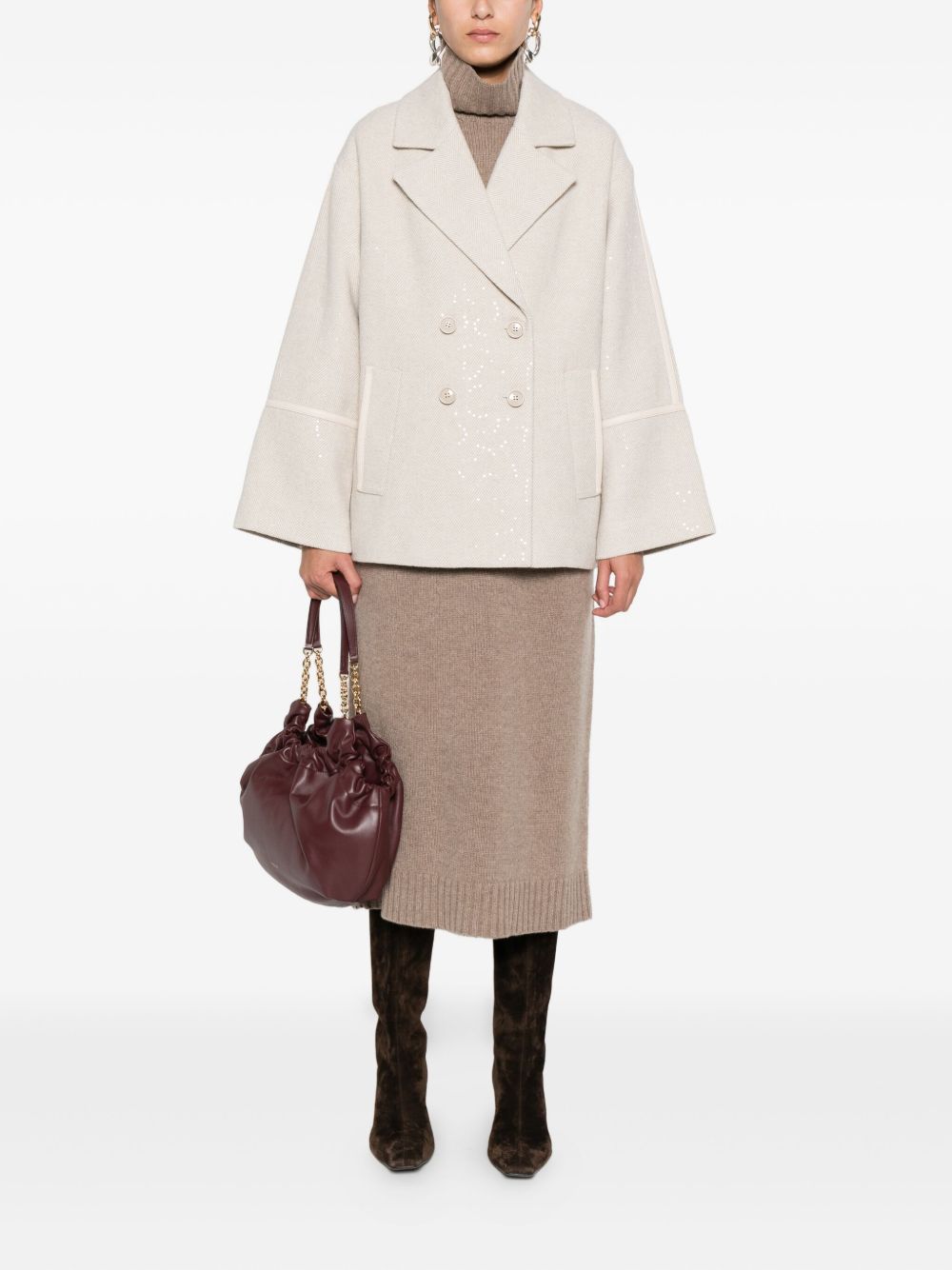 Liu Jo Coats Natural MF5113T059AP9033 (LIU•JO / コート ) | LIU•JO (リュー・ジョー)(2)