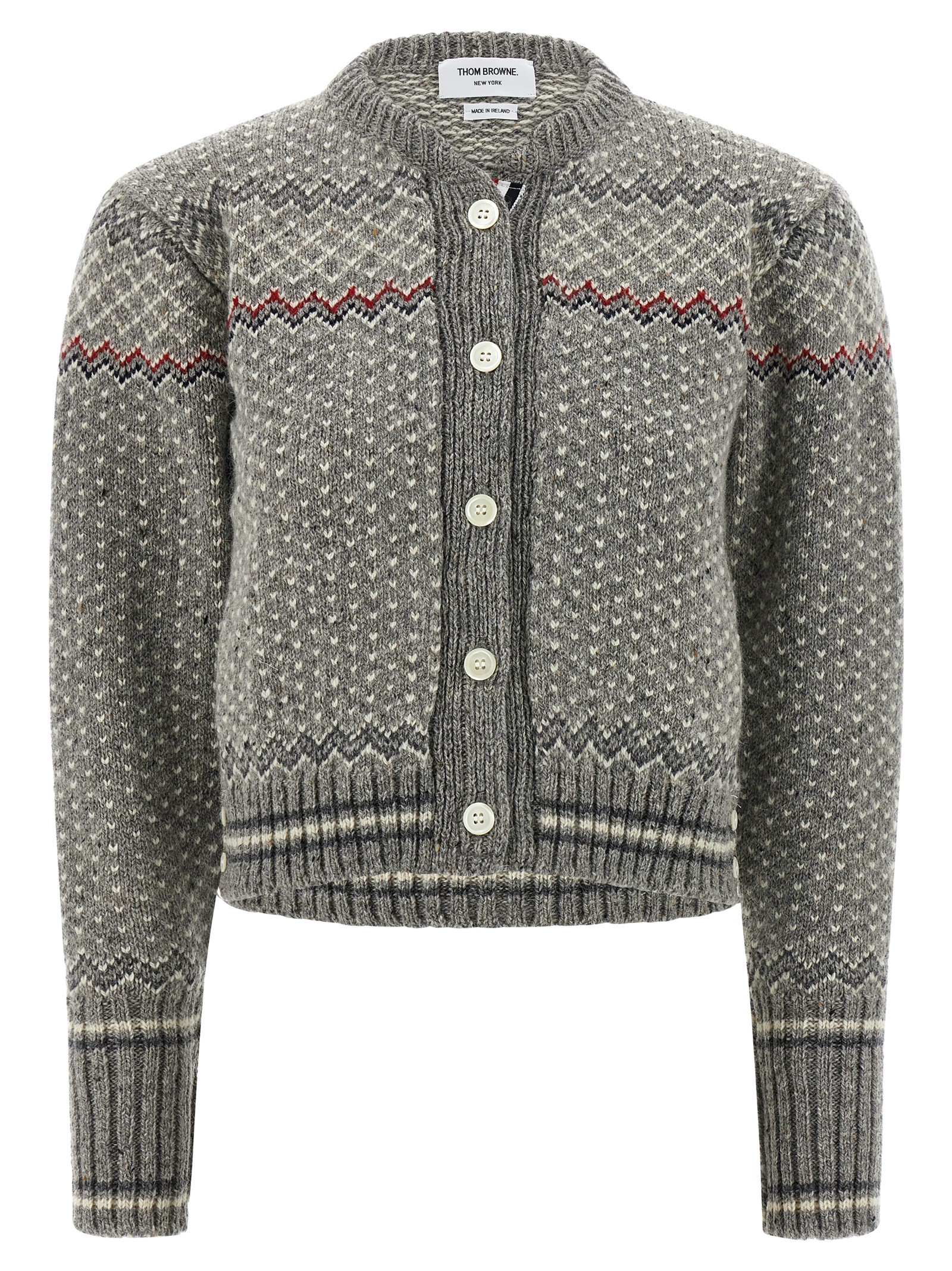 'Fairisle Jersey Float' cardigan FKC677AY1506055 (Thom Browne / ニット・セーター・カーディガン ) | Thom Browne (トム・ブラウン)