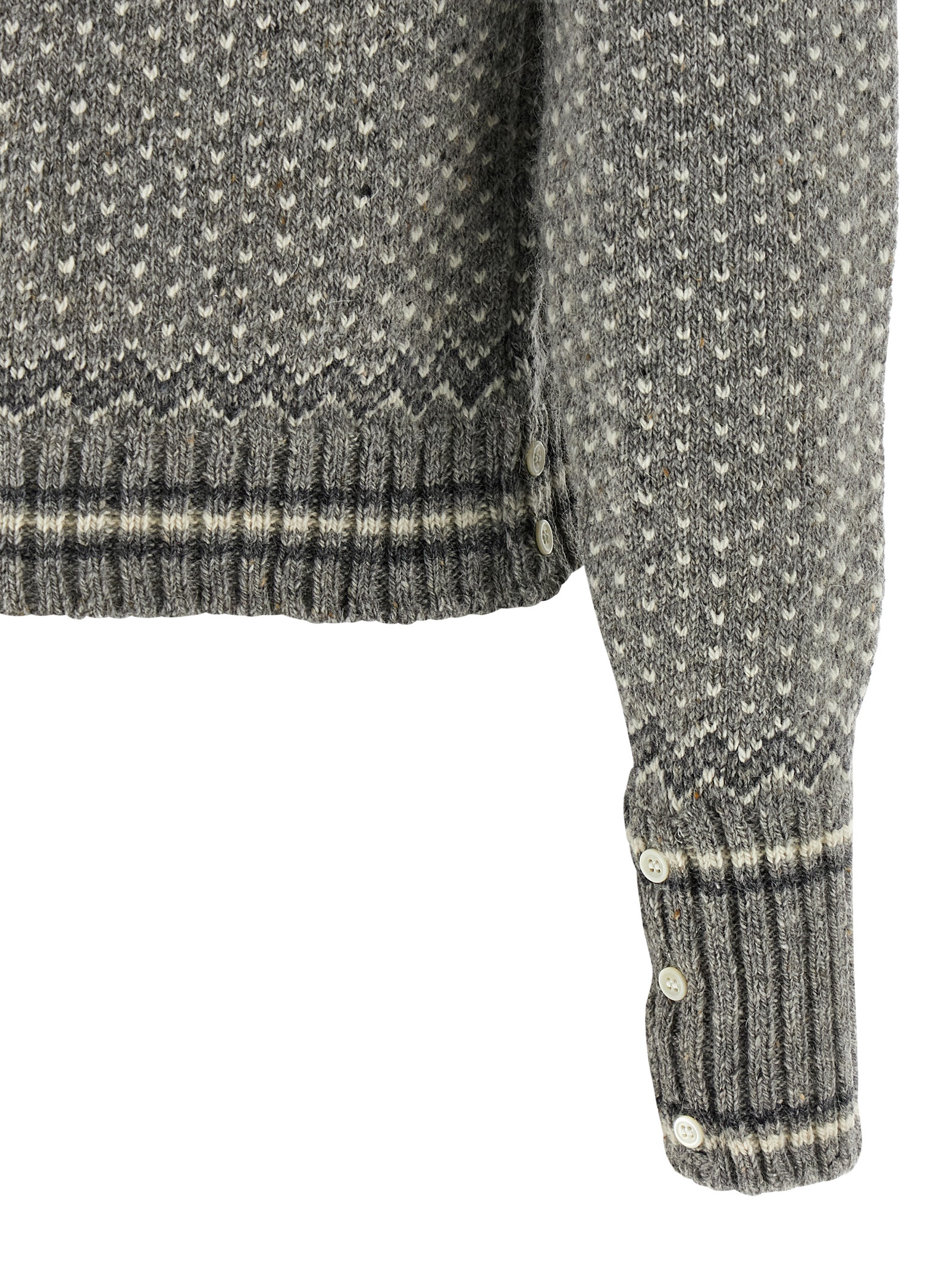 'Fairisle Jersey Float' cardigan FKC677AY1506055 (Thom Browne / ニット・セーター・カーディガン ) | Thom Browne (トム・ブラウン)(3)