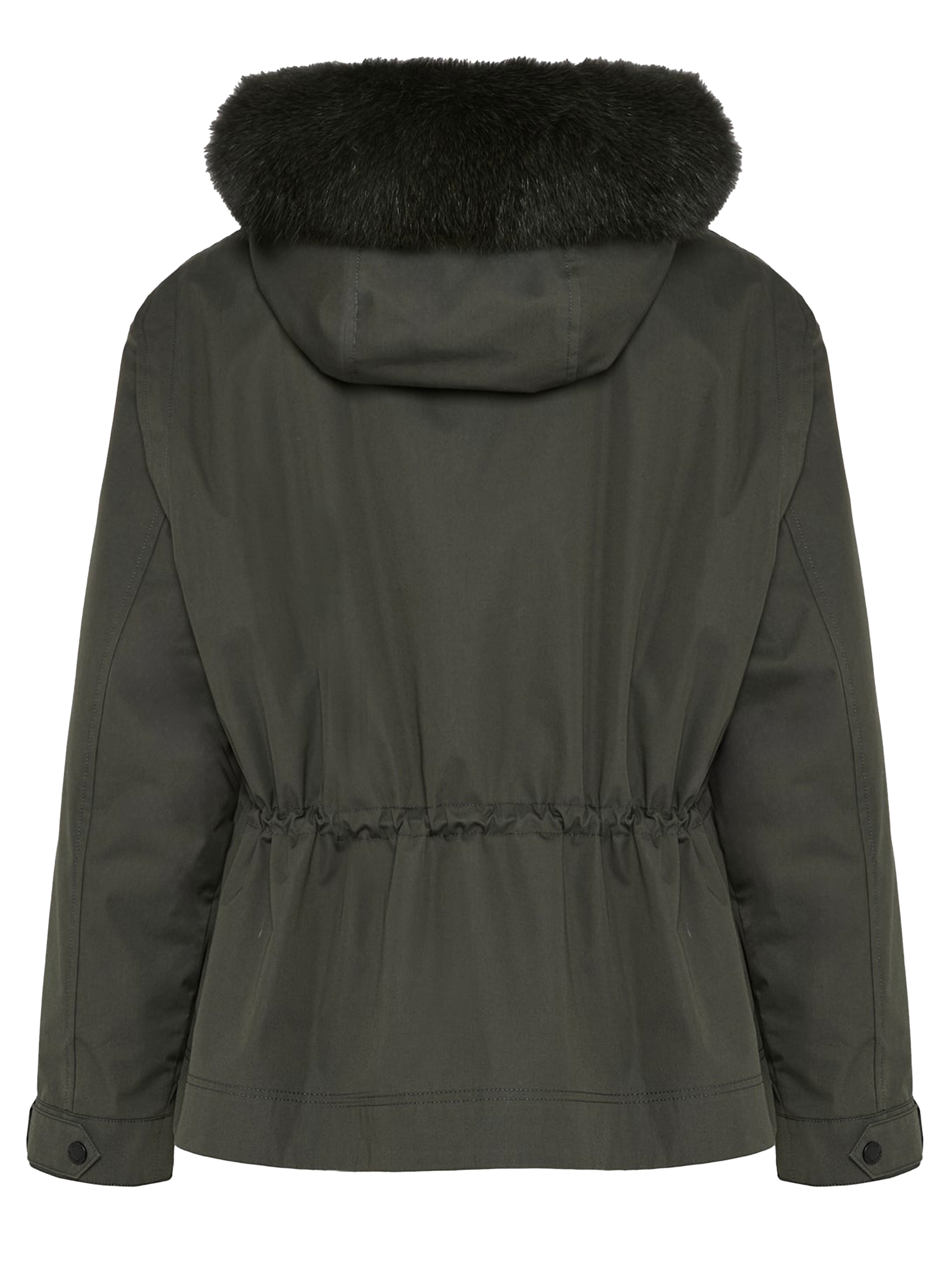 YS ARMY COLLECTION: SHORT PARKA IN COTTON BLEND WITH DETACHABLE RABBIT FUR LINING AND REMOVABLE FOX FUR TRIM 26WFV00865F52XA2185 (YVES SALOMON / カジュアルジャケット ) | YVES SALOMON (イヴ サロモン)(1)