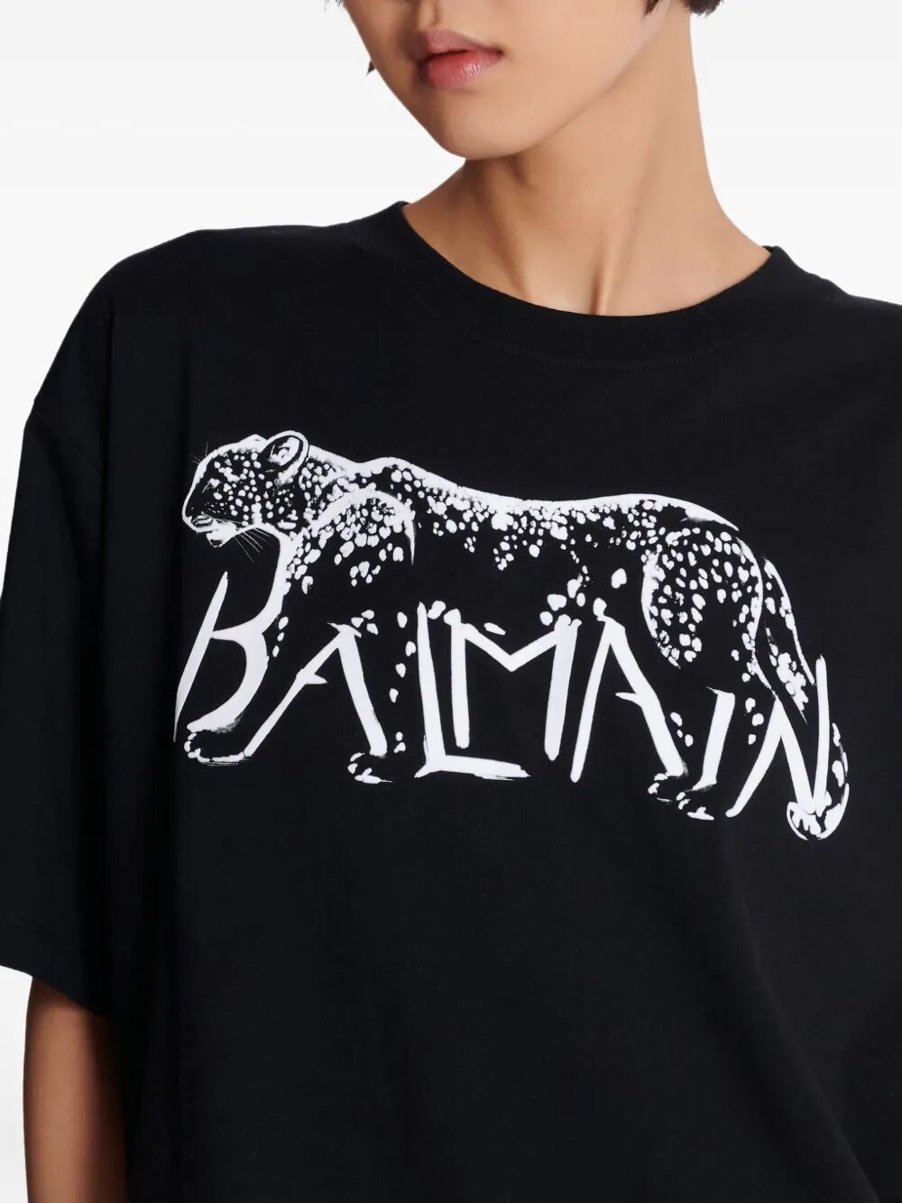 LEOPARD PRINT COTTON T-SHIRT FF0EH005GF22EAB (Balmain / Tシャツ・カットソー ) | Balmain (バルマン)(3)