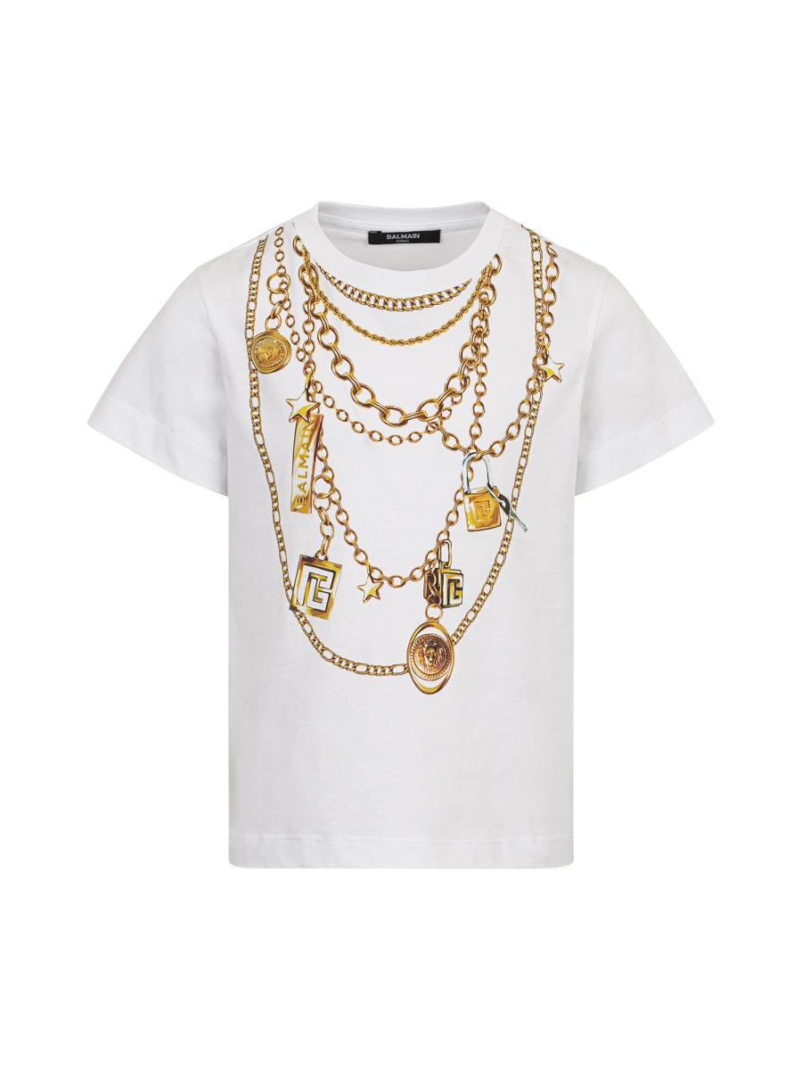 "CHAINS" T-SHIRTS BX8C41KZ3186100RO (Balmain / Tシャツ・カットソー ) | Balmain (バルマン)