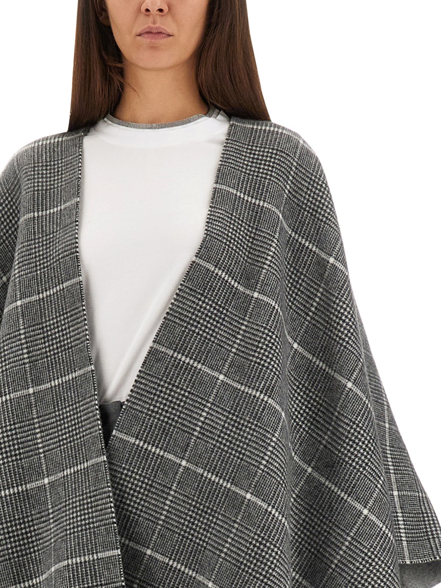 WOOL PONCHO WITH BANGS MSCDAGP31CBL42 (Brunello Cucinelli / カジュアルジャケット ) | Brunello Cucinelli (ブルネロ・クチネリ)(3)