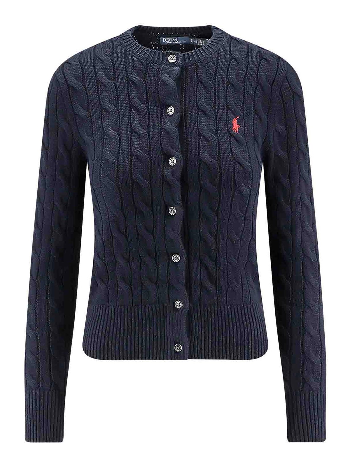 Cotton cardigan with contrasting logo 211971868008 (Polo Ralph Lauren / ニット・セーター・カーディガン ) | Polo Ralph Lauren (ポロ ラルフ ローレン)