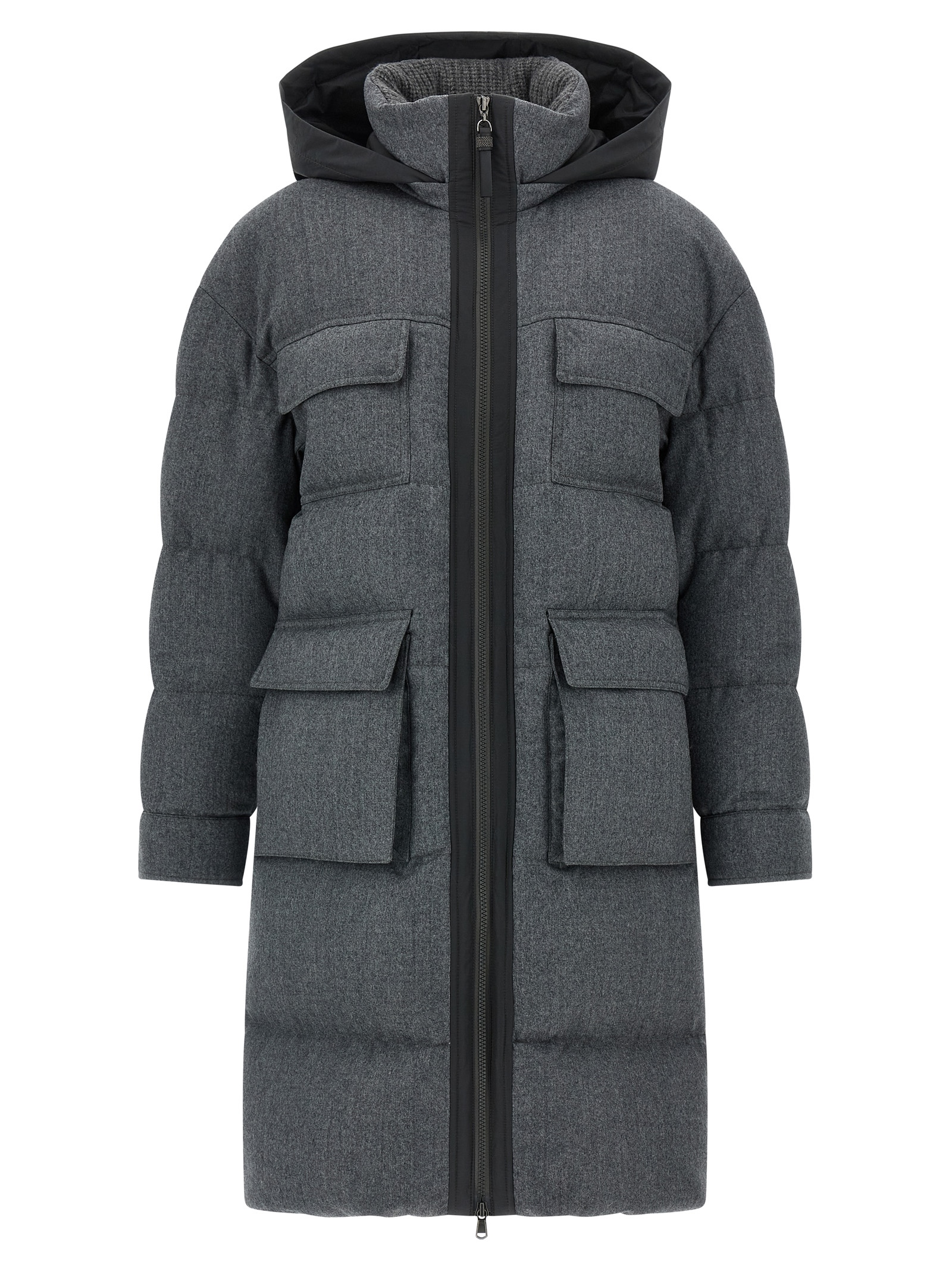 'Shiny Zipper Pull' long down jacket MT2269787C003 (Brunello Cucinelli / ダウンジャケット・コート ) | Brunello Cucinelli (ブルネロ・クチネリ)