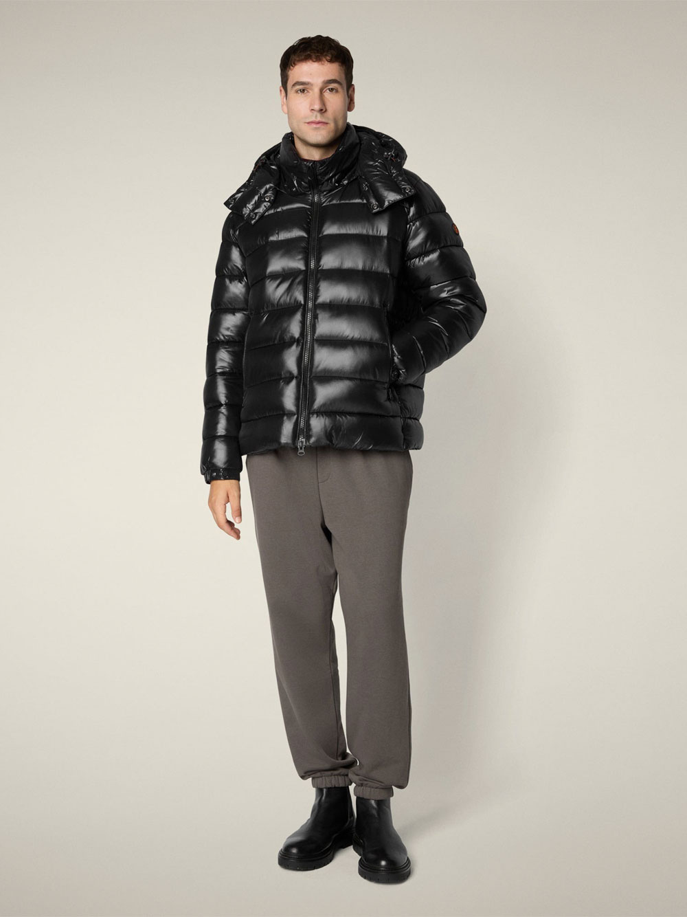 FLORIAN DOWN JACKET WITH LACQUERED FINISH AND REMOVABLE HOOD D31653MLOVE2110000 (SAVE THE DUCK / ダウンジャケット・コート ) | SAVE THE DUCK (セイブ ザ ダック)(1)