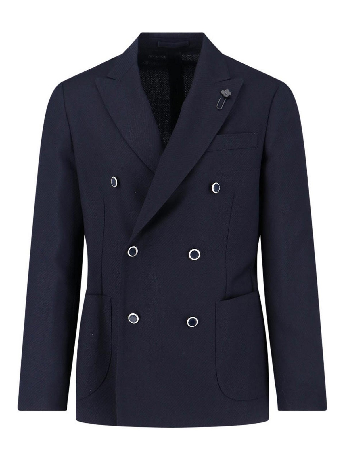 Double -breasted blazer in virgin wool CN6203EJCN65501850 (LARDINI / ブレザー・ジャケット ) | LARDINI (ラルディーニ)