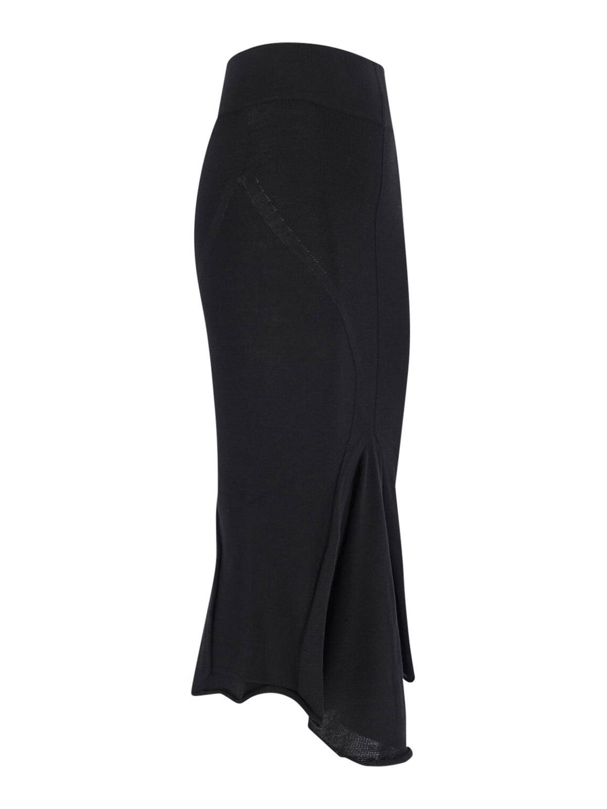 Asymmetrical midi skirt in wool RP02E4677ML09 (Rick Owens / スカート ) | Rick Owens (リック オウエンス)(2)