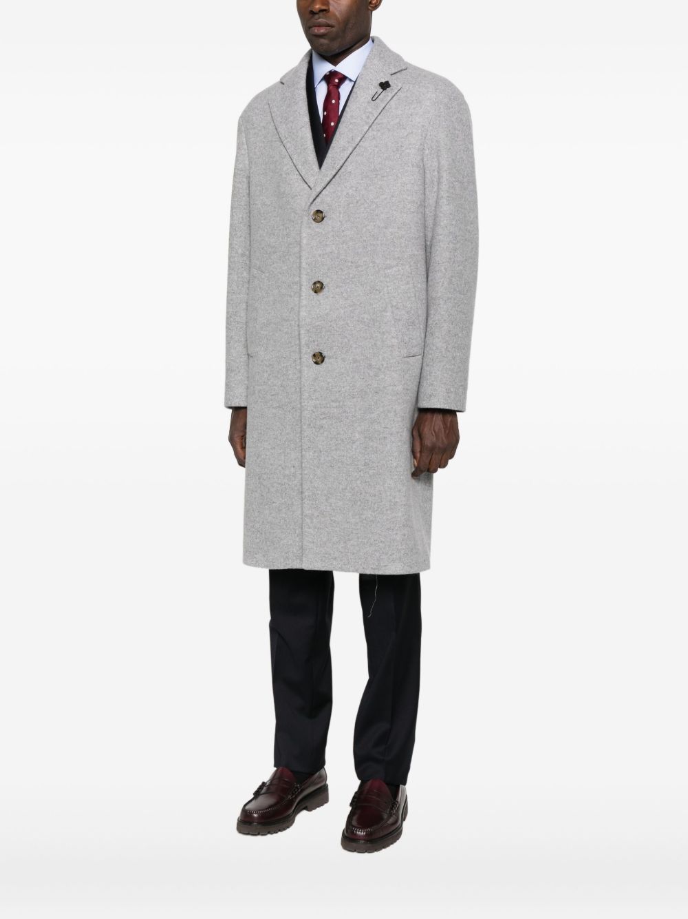 Lardini Coats Grey AA23152CN65603910 (LARDINI / コート ) | LARDINI (ラルディーニ)(2)