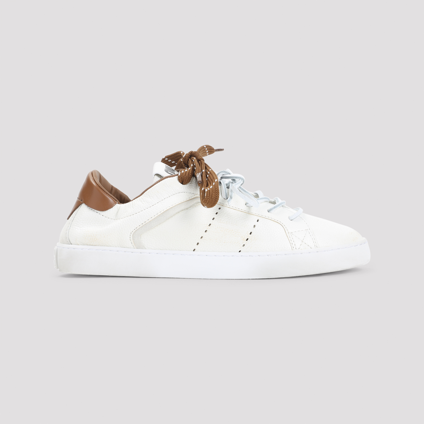 Ivory leather sneakers 5E532EF0052KJF0TPR (MIU MIU / スニーカー ) | MIU MIU (ミュウミュウ)(1)