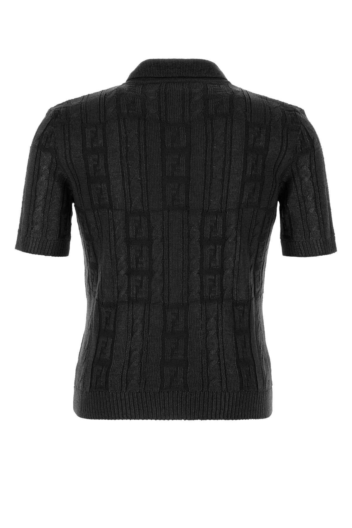 Black wool polo shirt FZC162ASGOF0QA1 (FENDI / ポロシャツ ) | FENDI (フェンディ)(1)