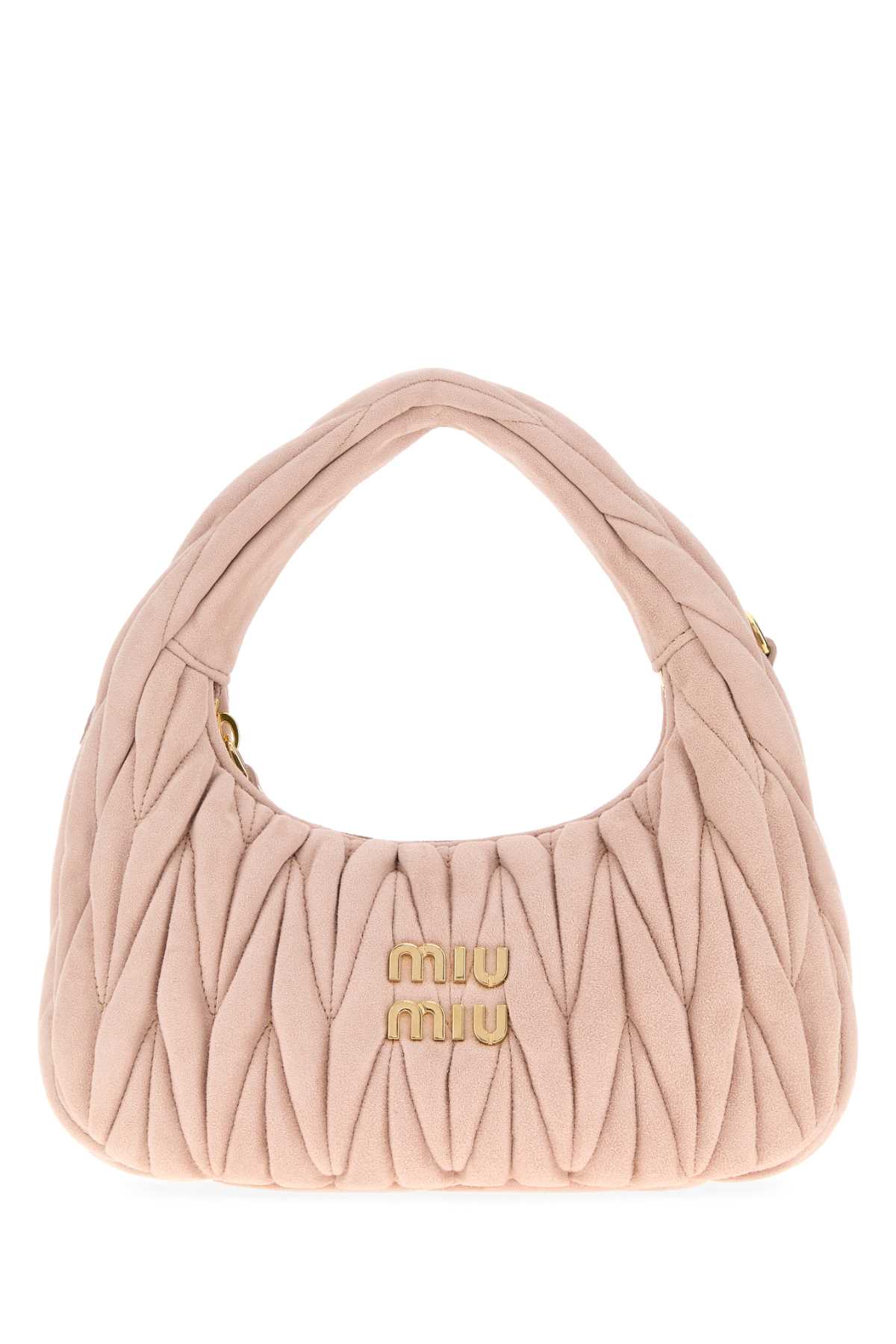 Pastel pink suede handbag 5BC125VOOYAB7OF0924 (MIU MIU / ハンドバッグ・ショルダーバッグ ) | MIU MIU (ミュウミュウ)