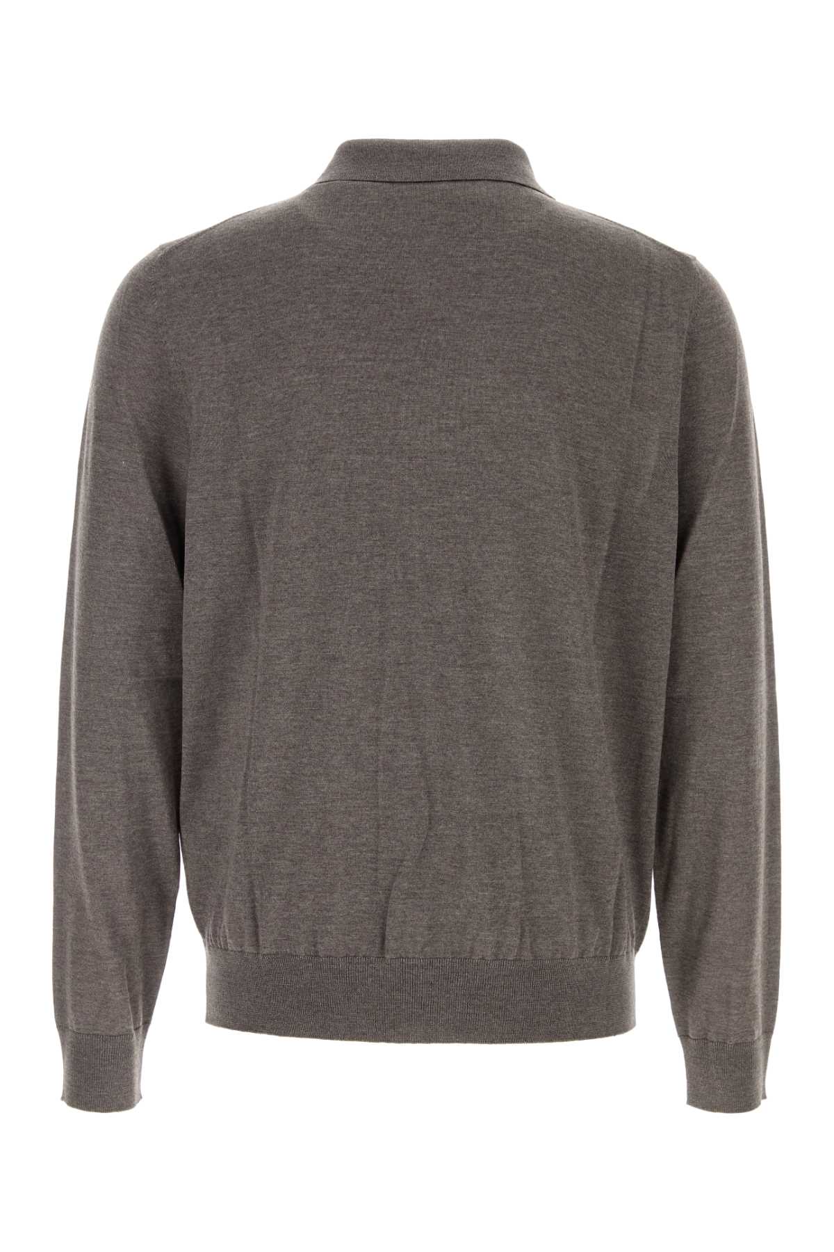 Grey wool polo shirt 821892Y75YW1480 (Saint Laurent / ニット・セーター・カーディガン ) | Saint Laurent (サンローラン)(1)