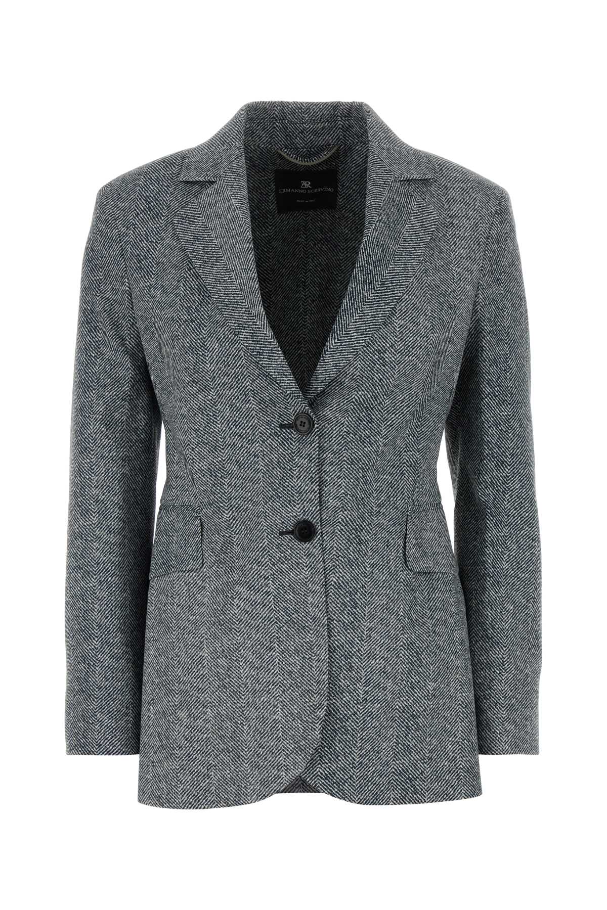 Printed viscose blazer D476I326ZFYS4706 (ERMANNO SCERVINO / ブレザー・ジャケット ) | ERMANNO SCERVINO (エルマンノ シェルヴィーノ)