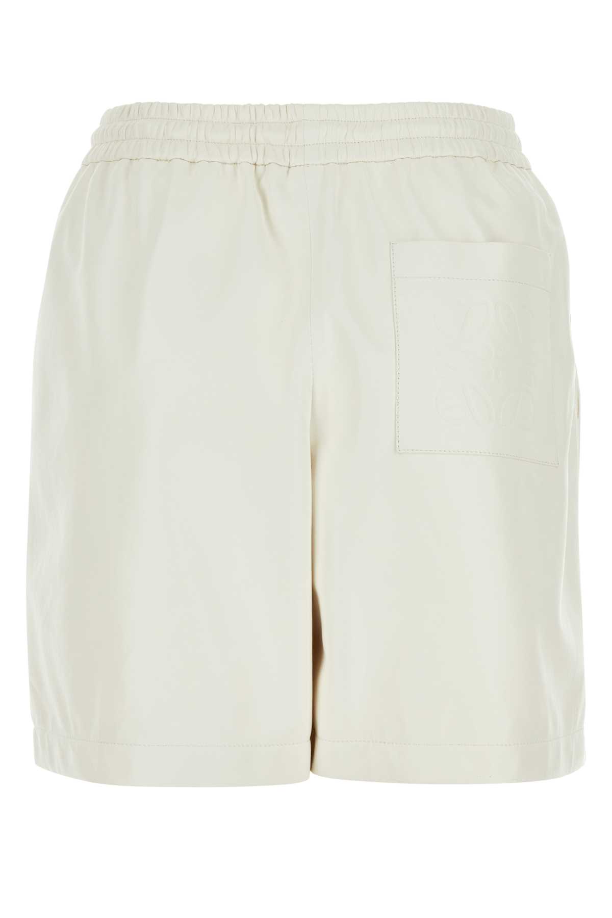 White leather shorts S359Y54L14WHITE (LOEWE / ショートパンツ ) | LOEWE (ロエベ)(1)