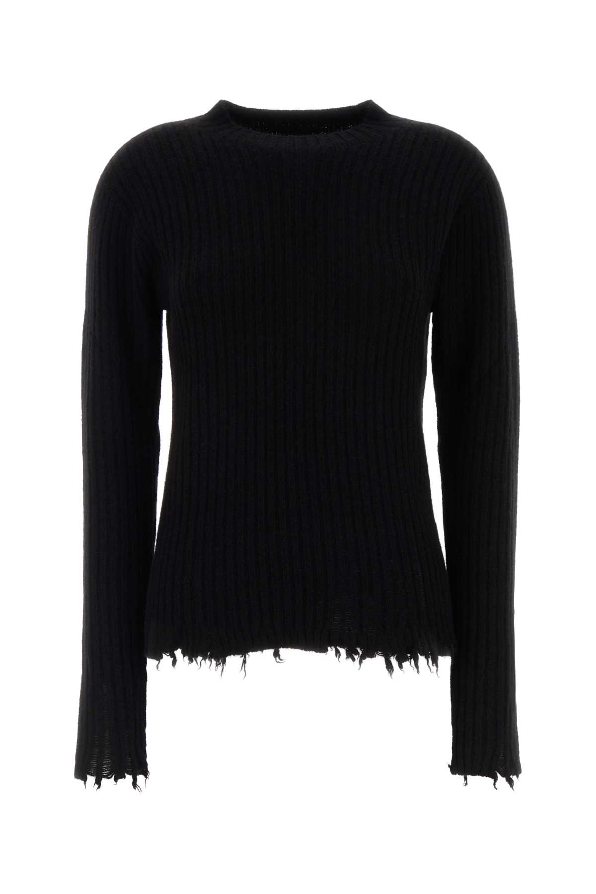 Black cashmere sweater UK7150UW900 (UMA WANG / ニット・セーター・カーディガン ) | UMA WANG (ユマ ワン)