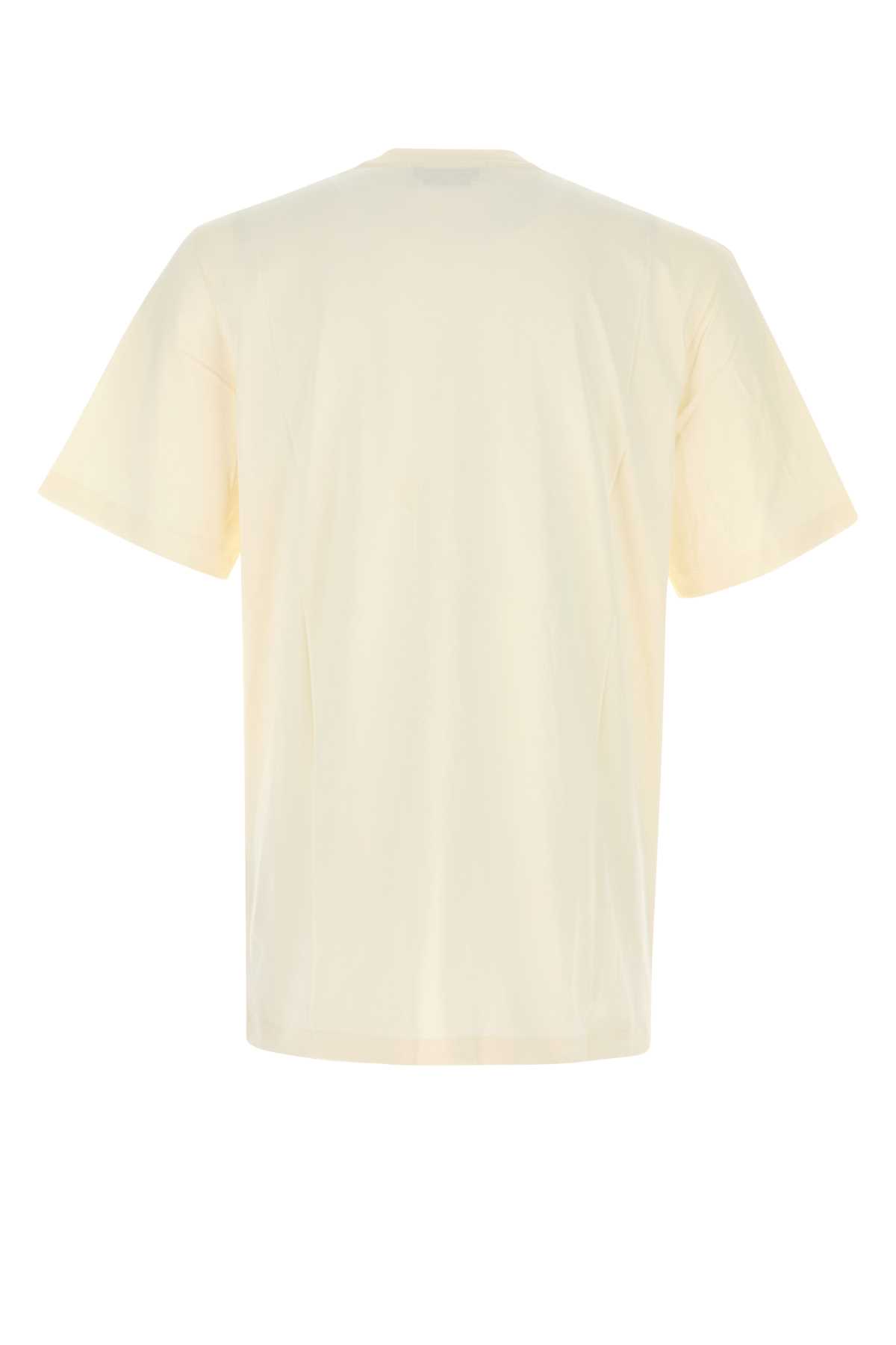 Cream cotton t-shirt 3640MM52024700202 (MSGM / Tシャツ・カットソー ) | MSGM (エムエスジーエム)(1)