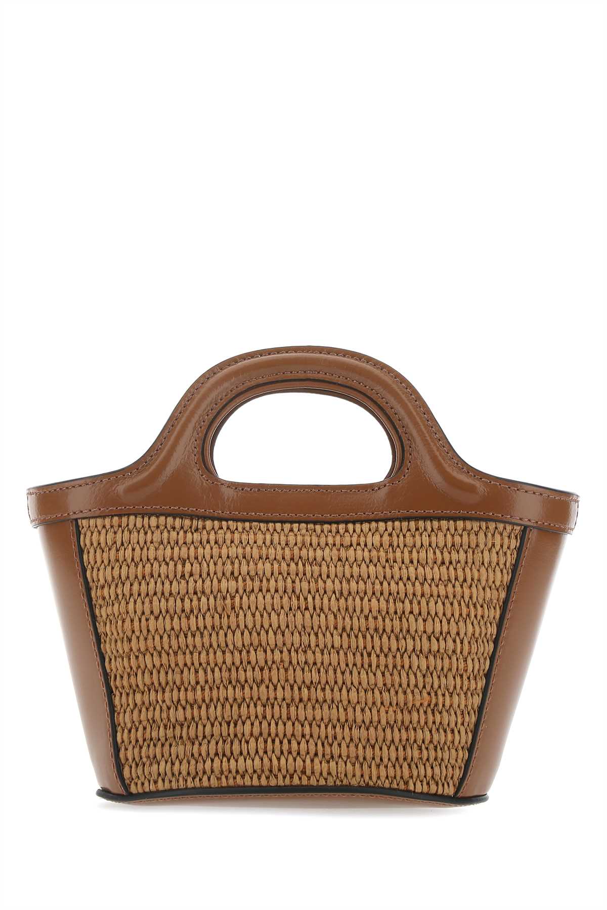 Two-tone leather and straw handbag BMMP0067Q0P386000M50 (Marni / ハンドバッグ・ショルダーバッグ ) | Marni (マルニ)(1)