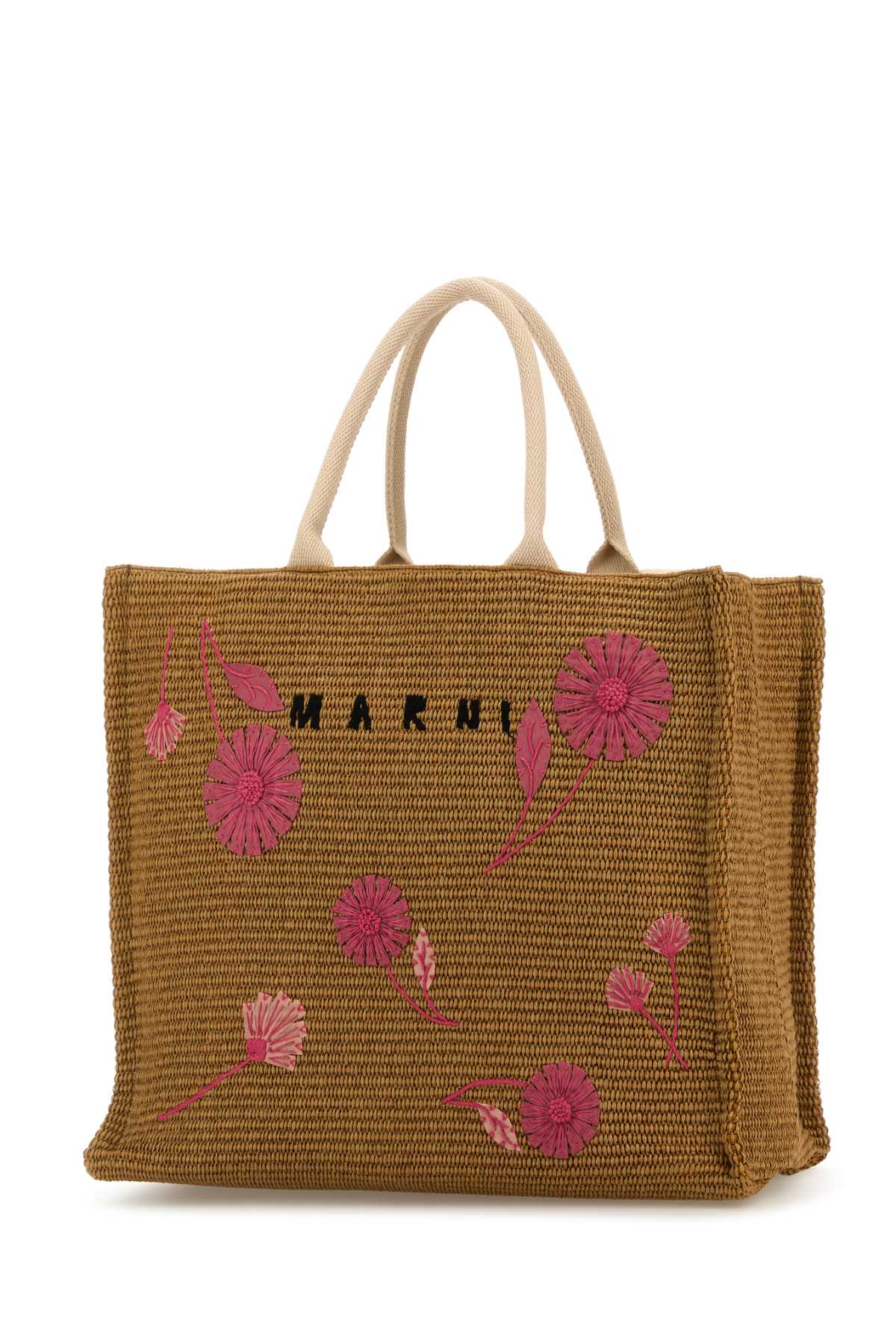 Caramel raffia shopping bag SHMP0078Q2P7398Z0R42 (Marni / トートバッグ ) | Marni (マルニ)(1)