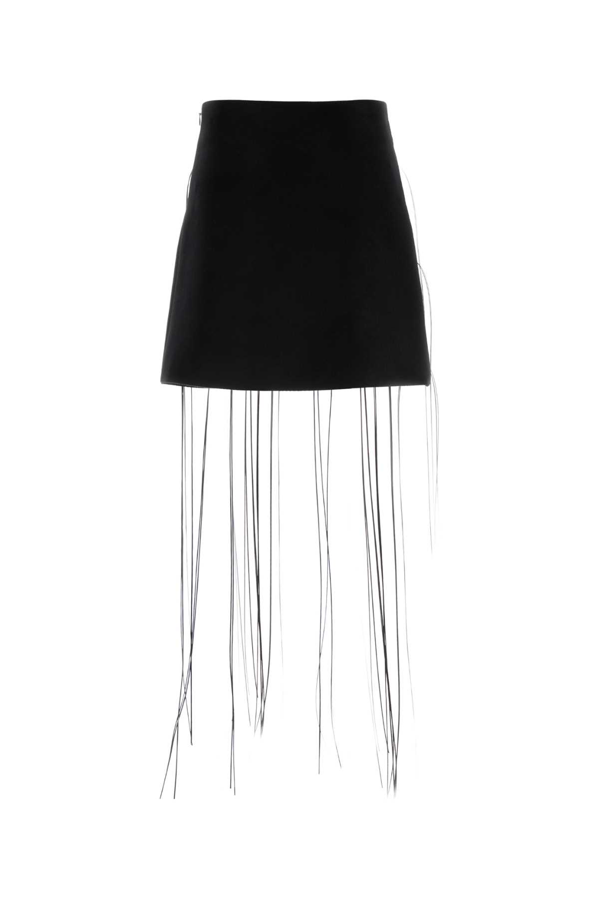 Black stretch viscose blend mini skirt J03MA0251J18356001 (Jil Sander / スカート ) | Jil Sander (ジルサンダー)(1)