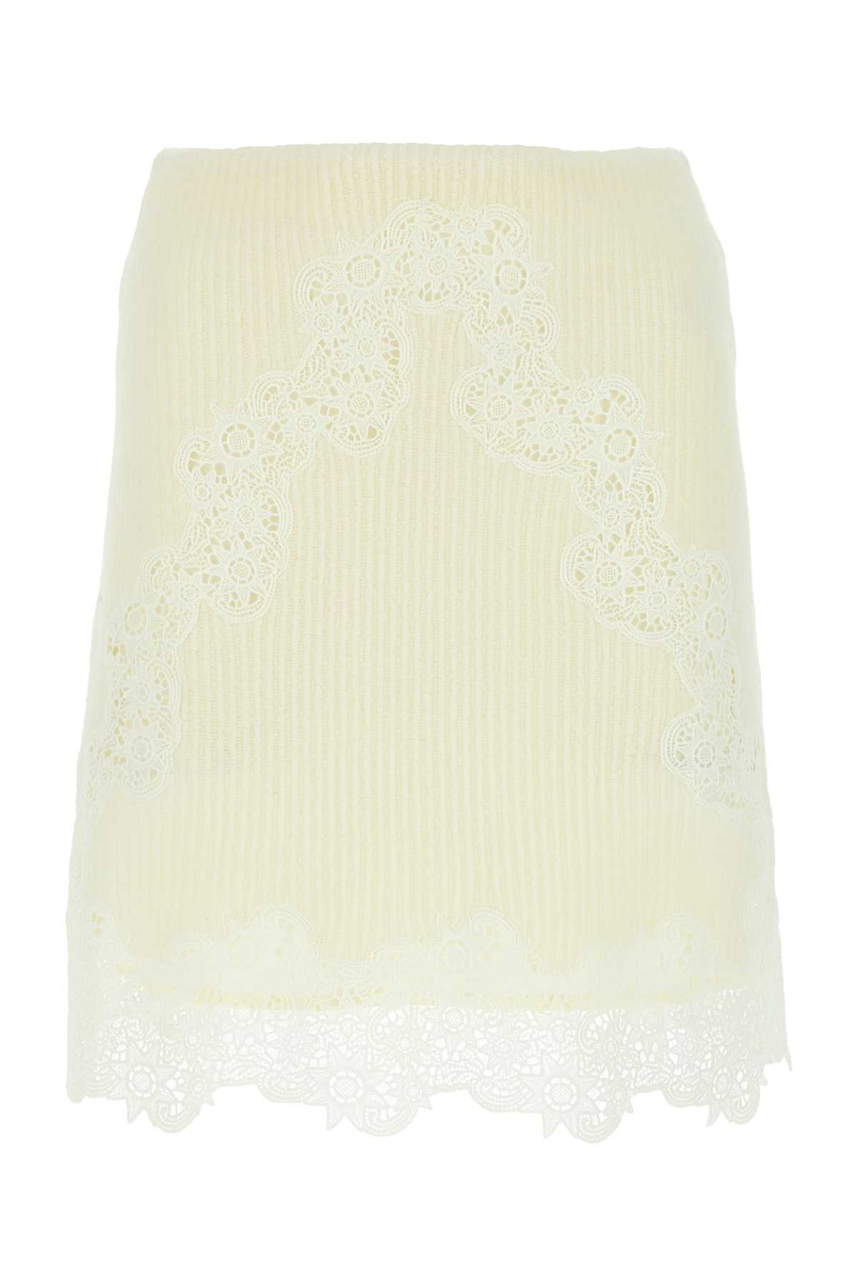 Ivory wool mini skirt CHC23SJU61083112 (Chloé / スカート ) | Chloé (クロエ)