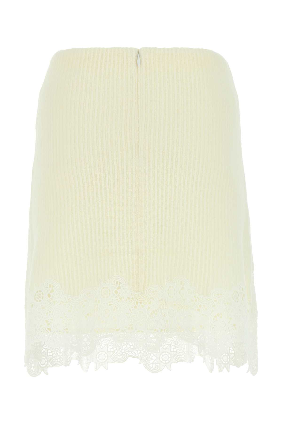 Ivory wool mini skirt CHC23SJU61083112 (Chloé / スカート ) | Chloé (クロエ)(1)