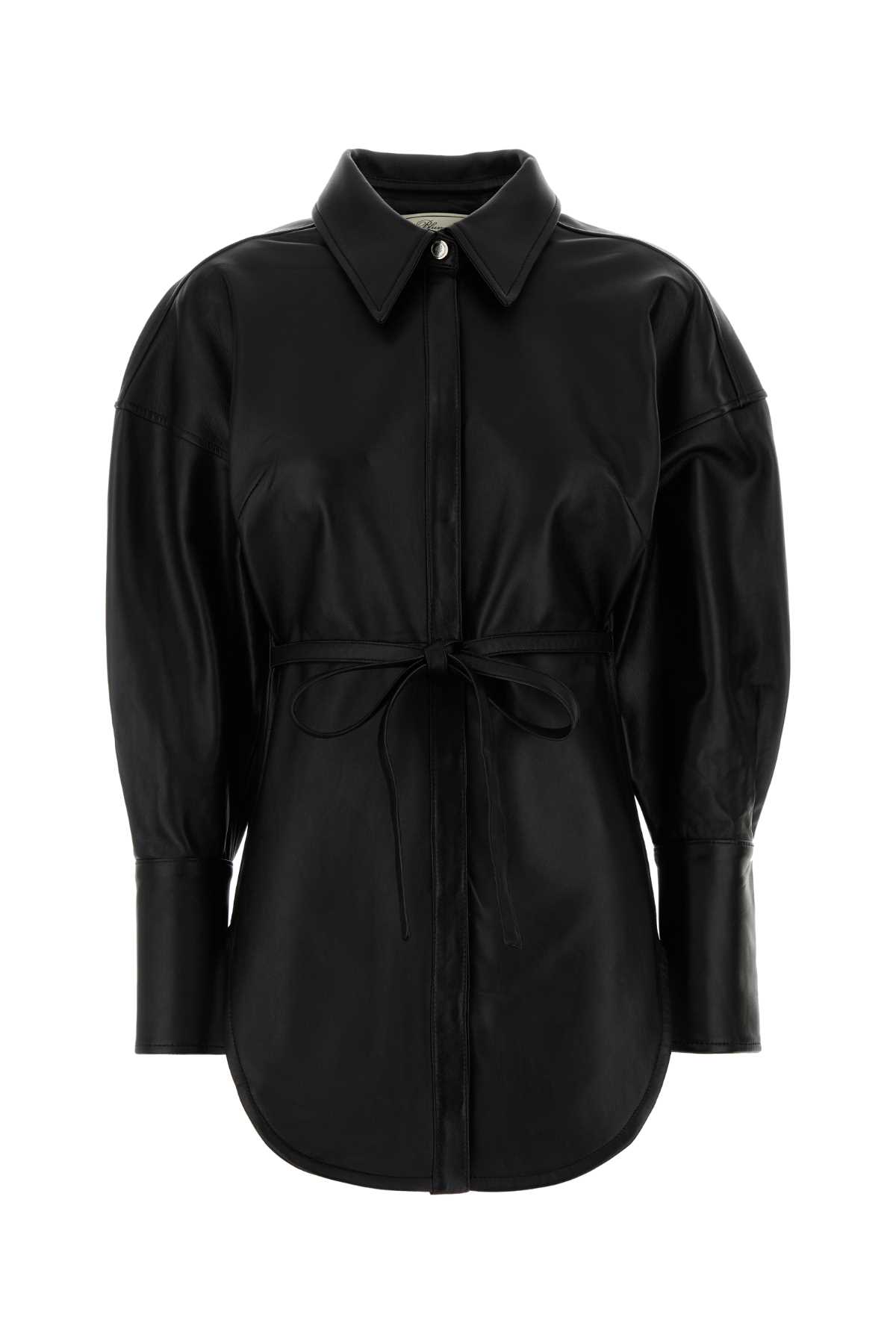 Black leather shirt 4L087AN0990 (Blumarine / シャツ・ブラウス ) | Blumarine (ブルマリン)
