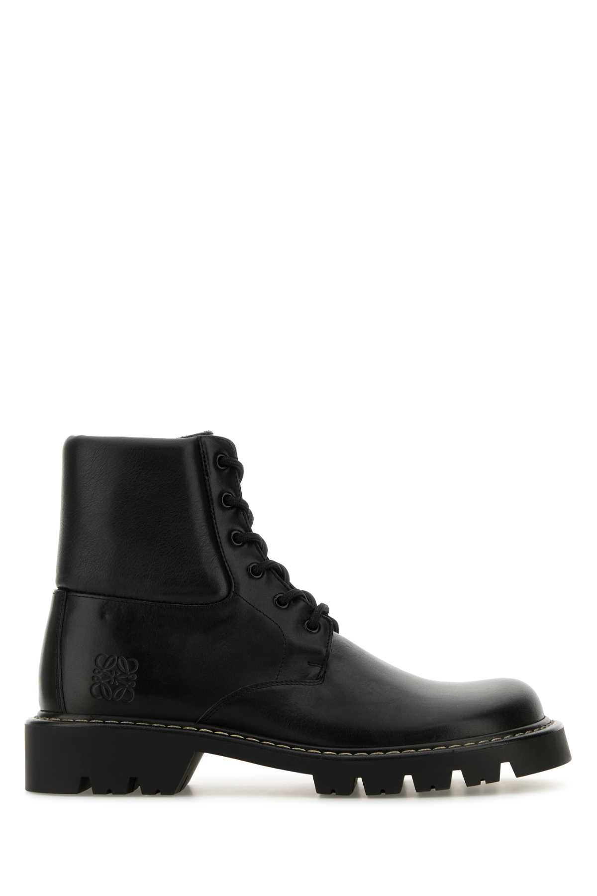 Black leather Sierra ankle boots M816285XBSBLACK (LOEWE / ブーツ ) | LOEWE (ロエベ)