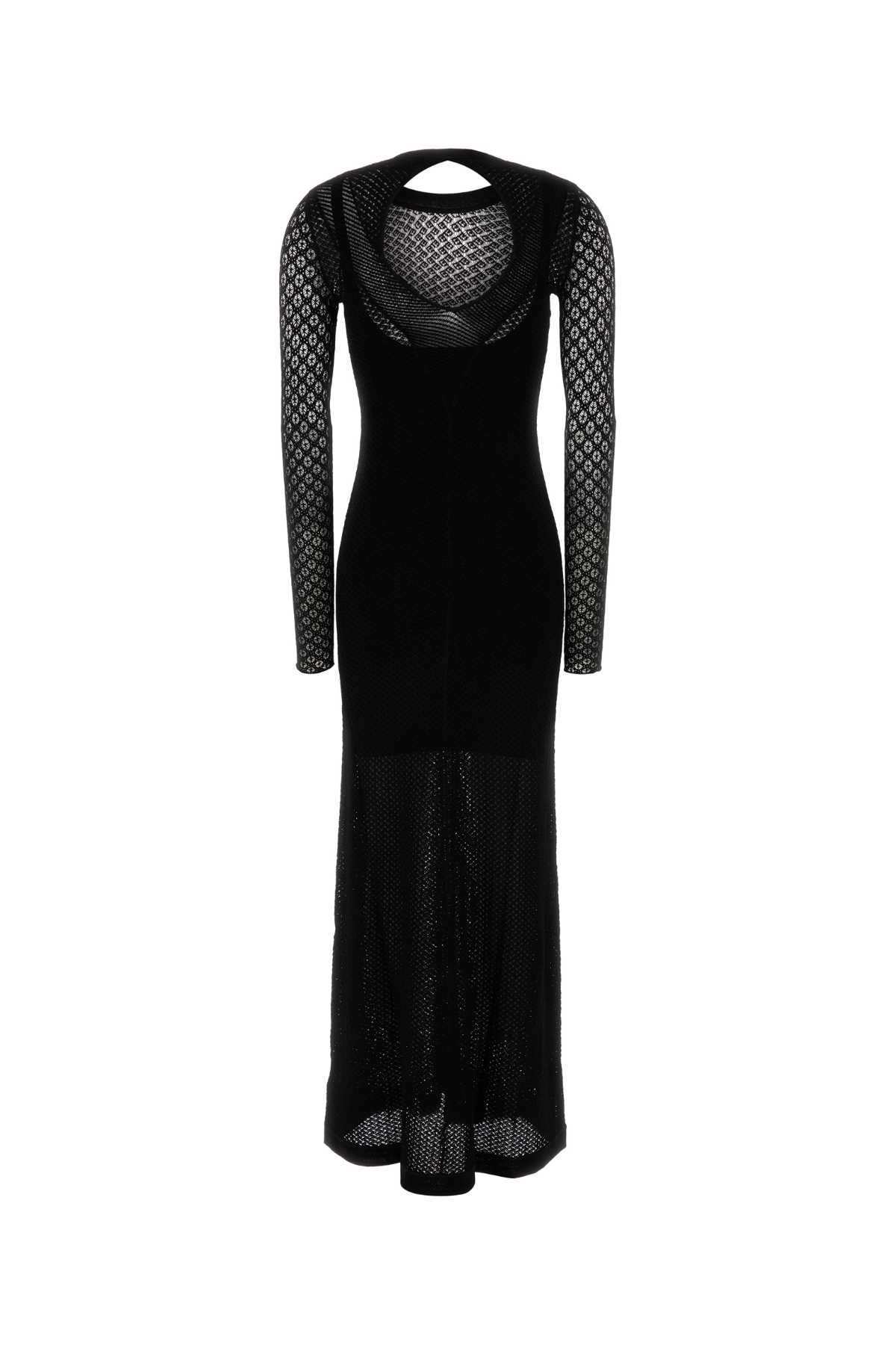Black knit and lace Florie long dress RO0887FAC3L11I01BK (Isabel Marant / ワンピース・ドレス・オールインワン ) | Isabel Marant (イザベル マラン)(1)