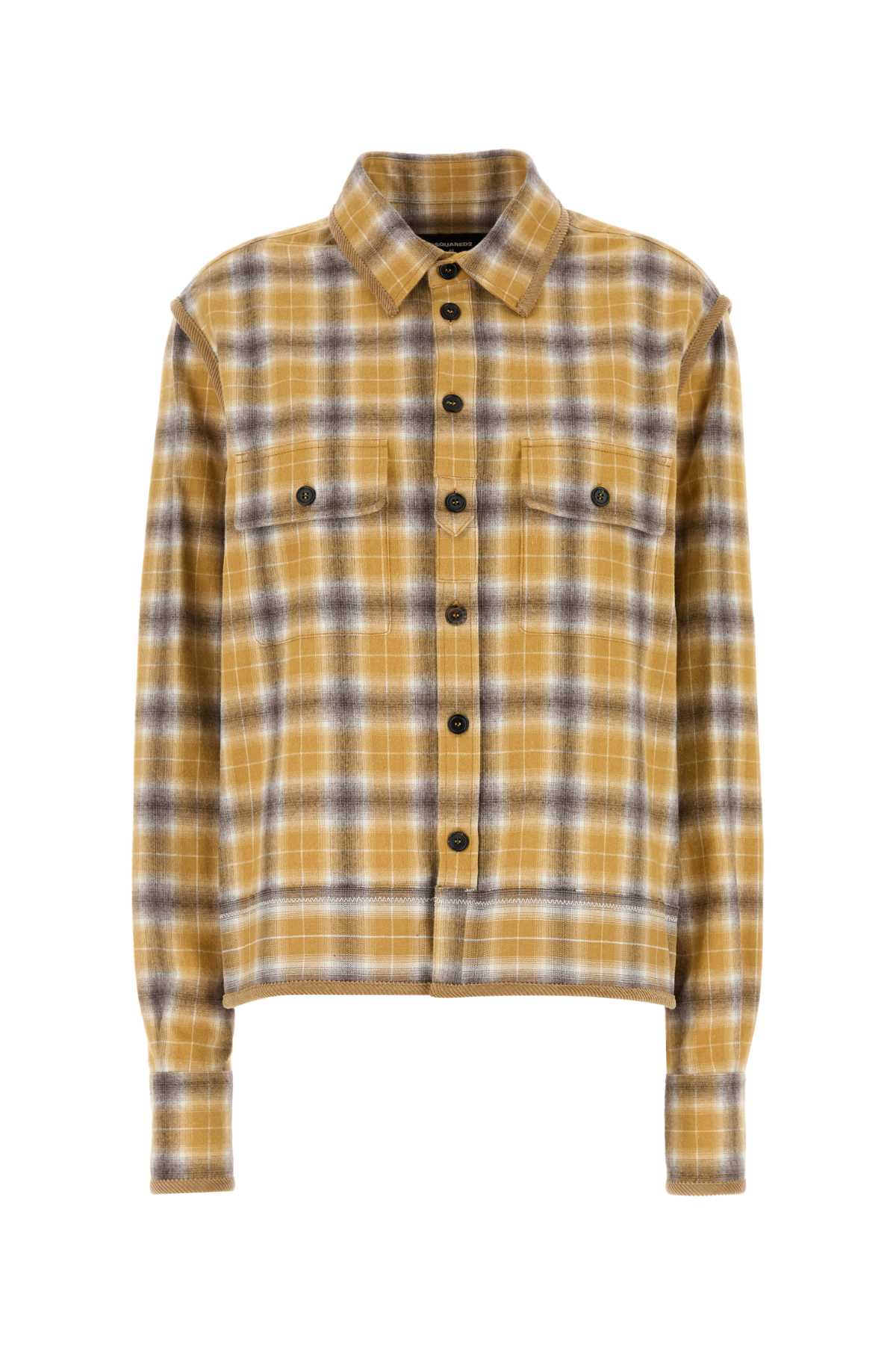 Embroidered flannel shirt S75DL0898D35160001F (Dsquared2 / シャツ・ブラウス ) | Dsquared2 (ディースクエアード)