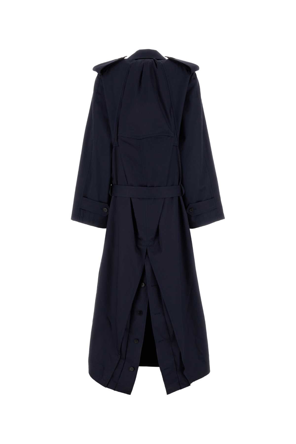 Navy blue cotton oversize trench coat 839119TSP134100 (Balenciaga / コート ) | Balenciaga (バレンシアガ)(1)