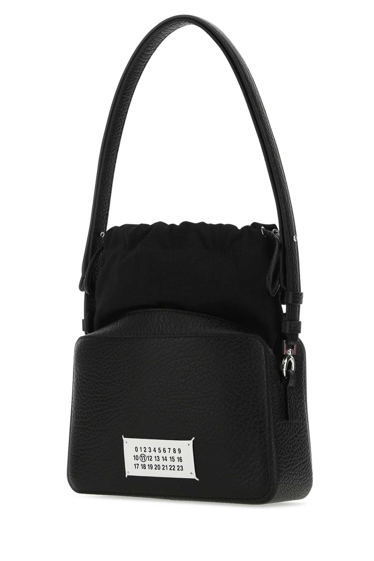 Black leather and fabric 5AC bucket bag SB1WG0018P4348T8013 (Maison Margiela / ハンドバッグ・ショルダーバッグ ) | Maison Margiela (メゾン マルジェラ)(1)