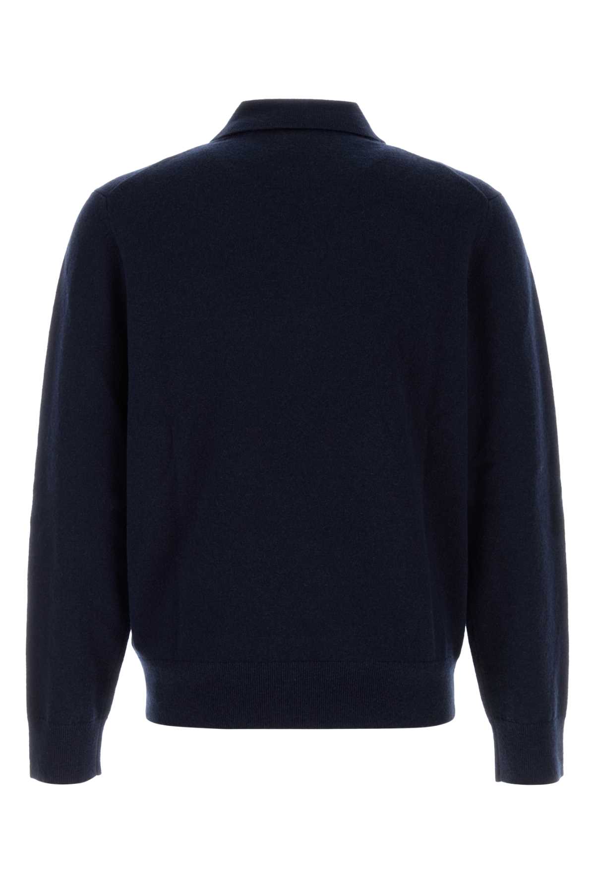 Navy blue cashmere blend polo shirt 8113268A1222 (Burberry / ニット・セーター・カーディガン ) | Burberry (バーバリー)(1)