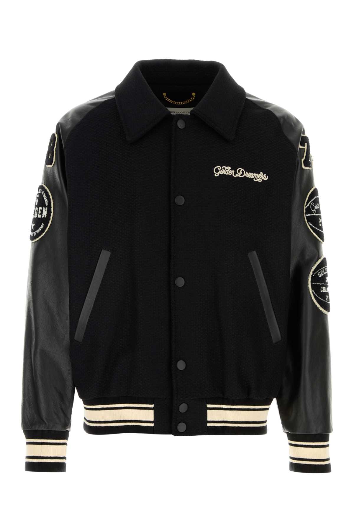 Black wool bomber jacket GMP01296P00094090194 (Golden Goose / カジュアルジャケット ) | Golden Goose (ゴールデングース)