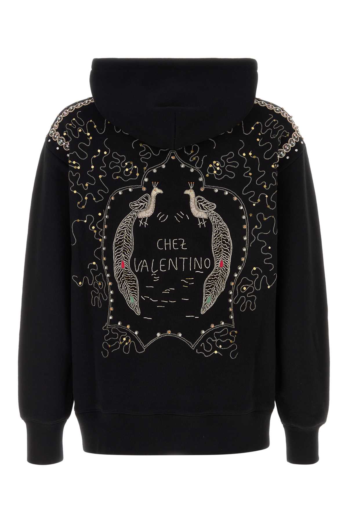 Black cotton sweatshirt 7V3MF28NB1J0NO (Valentino Garavani / スウェット・フーディー ) | Valentino Garavani (ヴァレンティノ)(1)