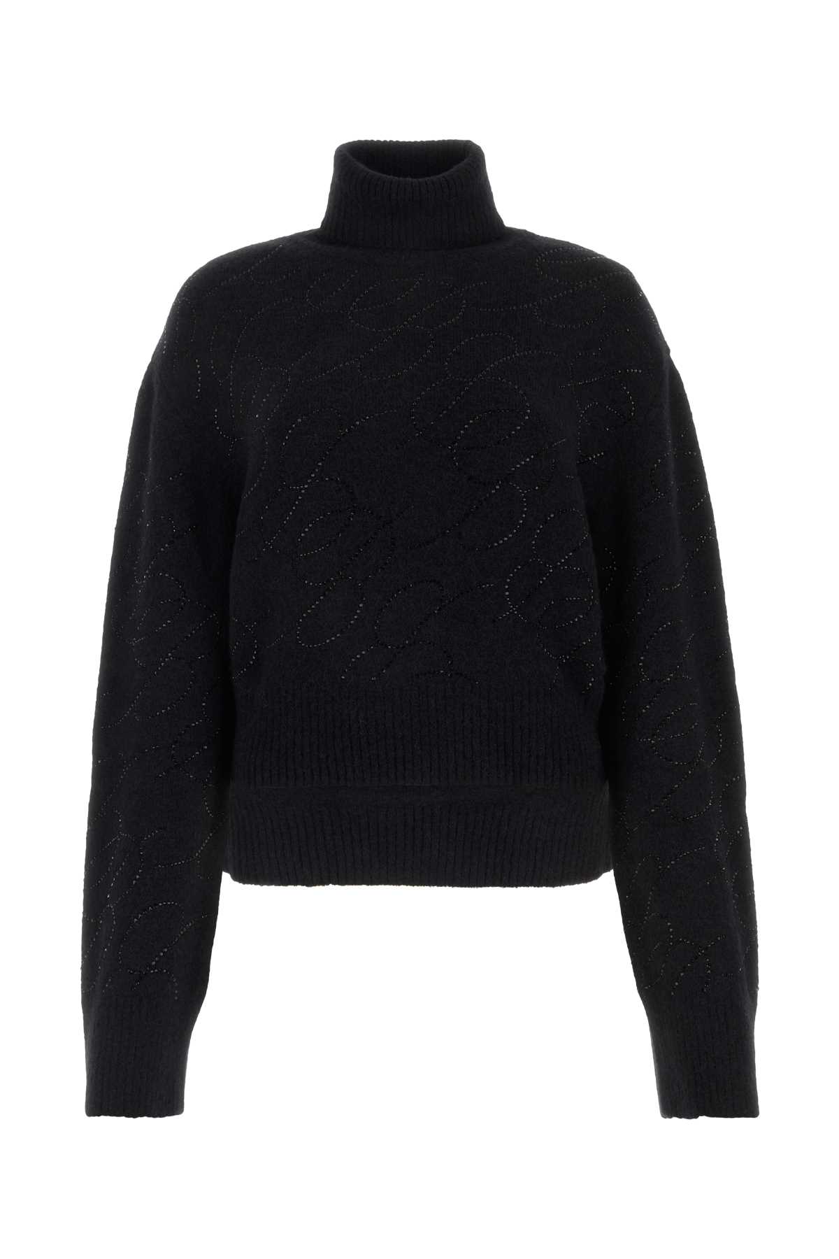 Black alpaca blend sweater 4M043AN0990 (Blumarine / ニット・セーター・カーディガン ) | Blumarine (ブルマリン)