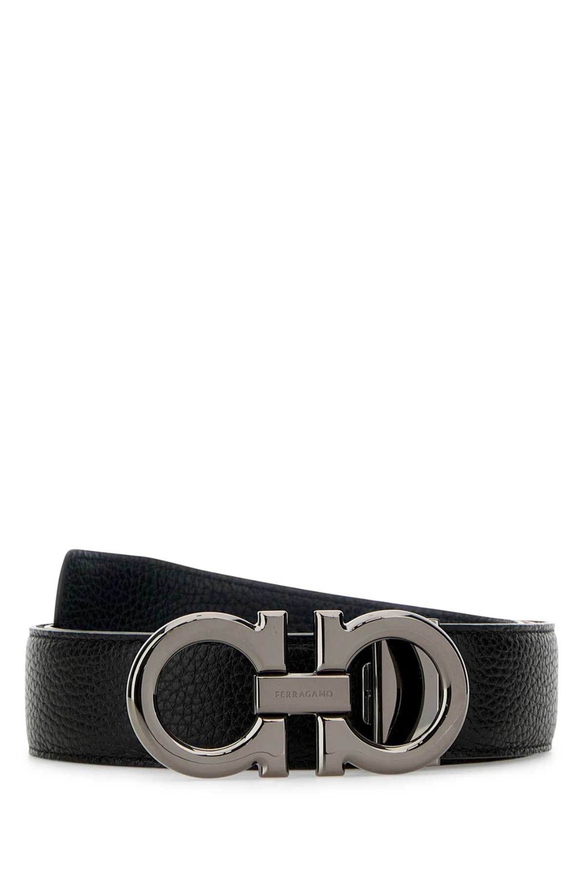 Black leather reversibile belt 679710687611NERBLUMAR (FERRAGAMO / ベルト・サスペンダー ) | FERRAGAMO (フェラガモ)