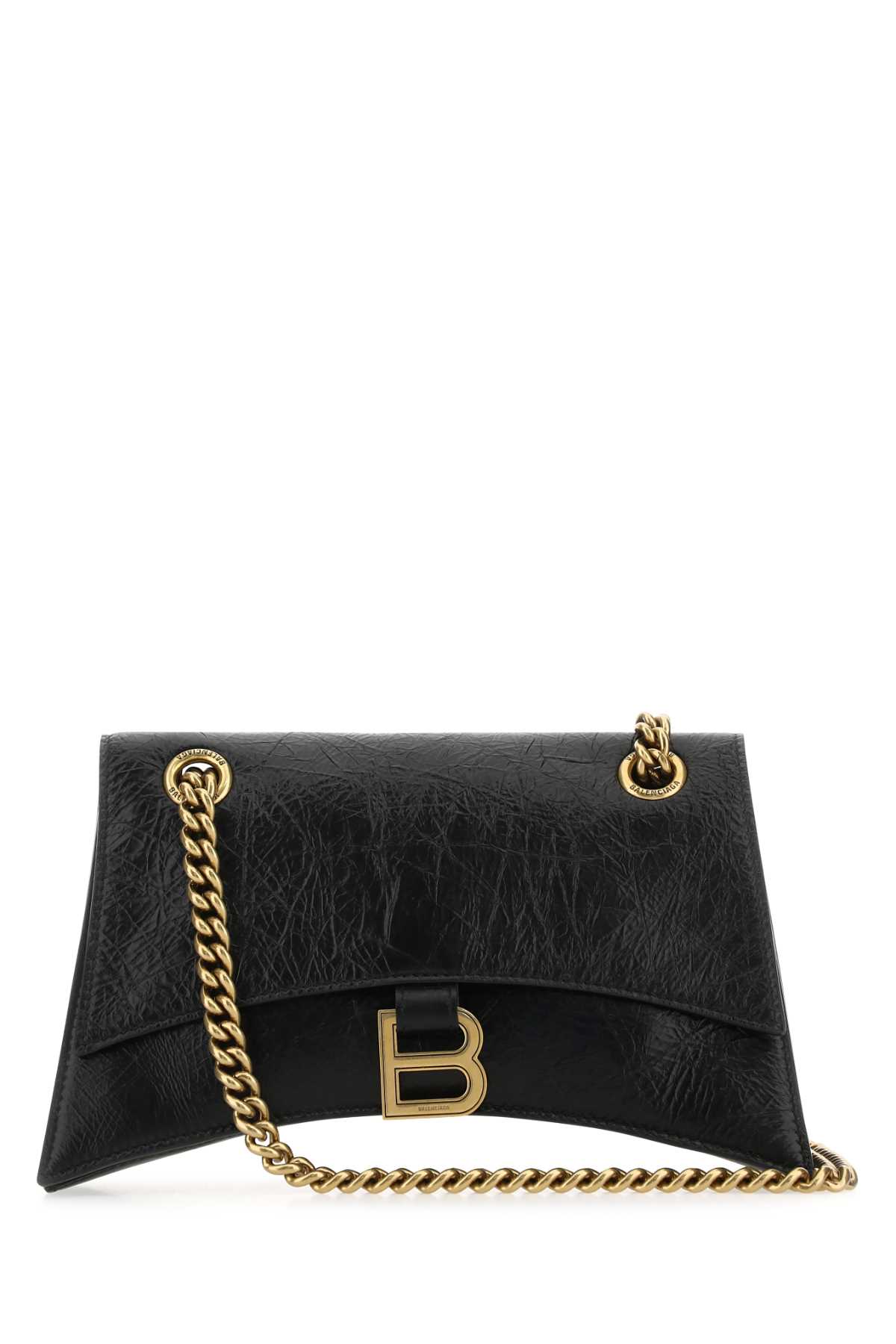 Black leather Crush S shoulder bag 716351210IT1000 (Balenciaga / ハンドバッグ・ショルダーバッグ ) | Balenciaga (バレンシアガ)