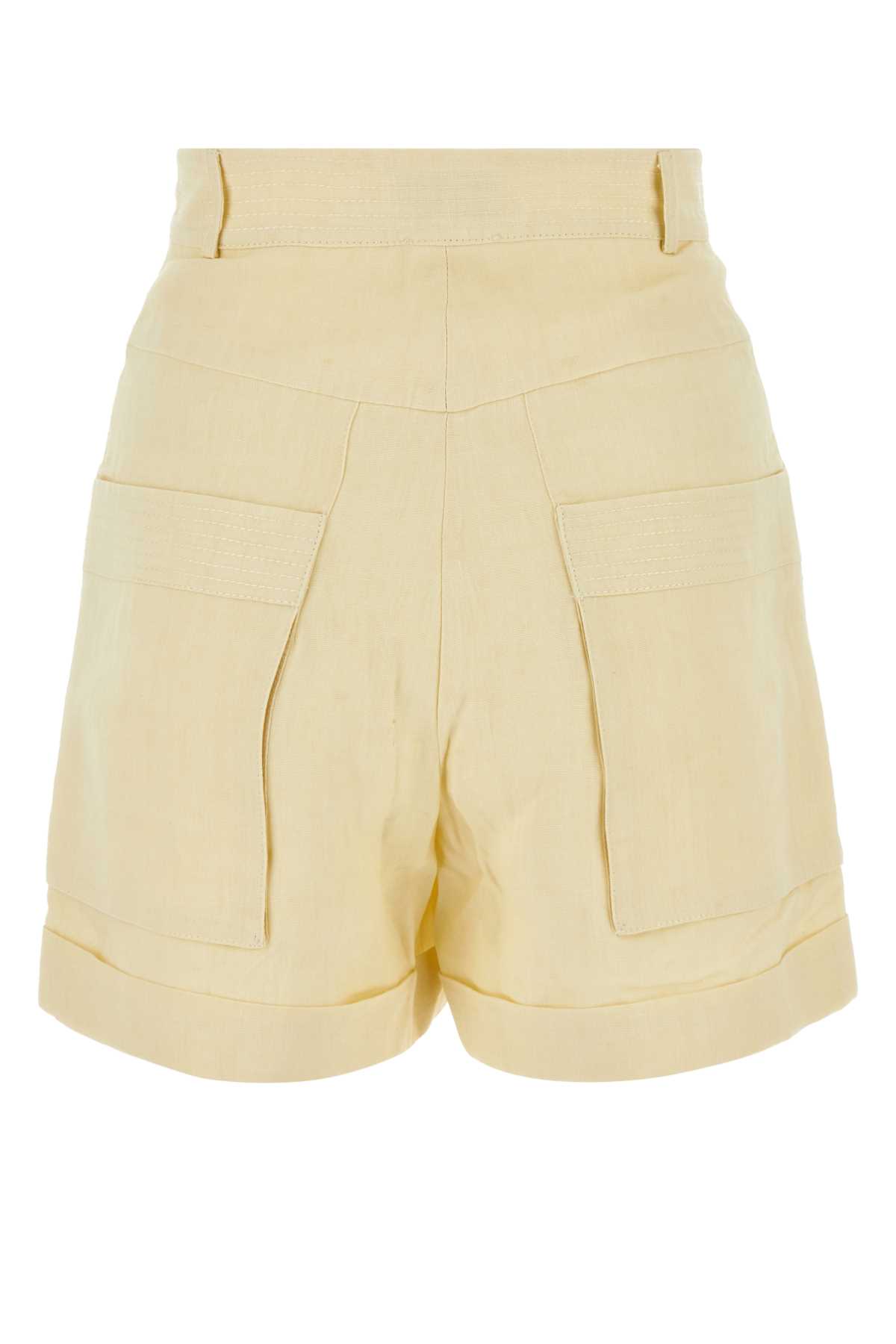 Ivory linen Ashraf shorts ASHRAF740 (LE KASHA / ショートパンツ ) | LE KASHA (ル カシャ)(1)