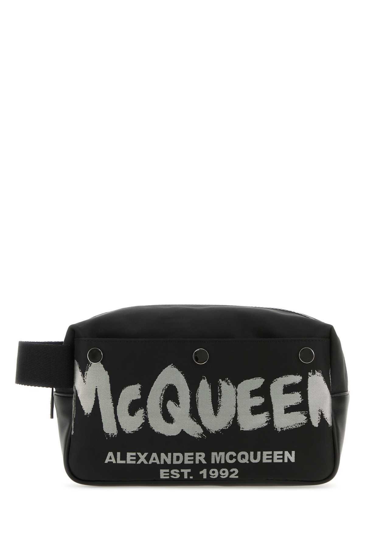 Black fabric McQueen Graffiti beauty case 7917731AAS31095 (Alexander McQUEEN / クラッチバッグ・ポーチ ) | Alexander McQUEEN (アレキサンダー・マックイーン)