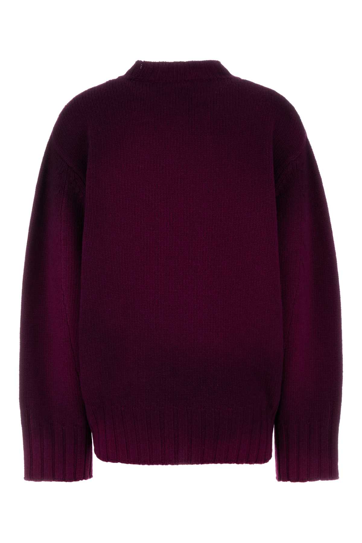Tyrian purple wool blend oversize sweater 251WCK00126KWS008SP114 (THE ATTICO / ニット・セーター・カーディガン ) | THE ATTICO (ジ・アティコ)(1)