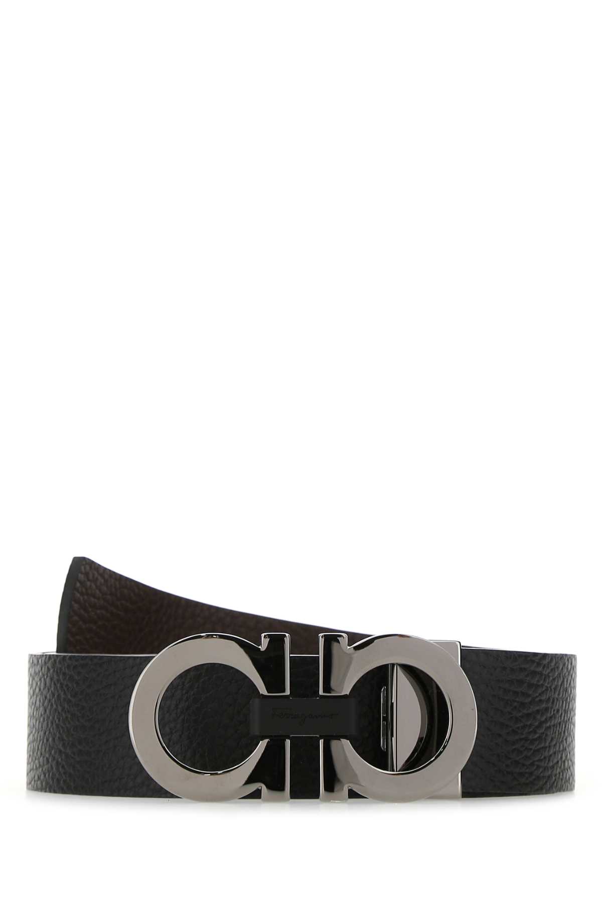 Black leather reversible belt 678783476361NEROHICKORI (FERRAGAMO / ベルト・サスペンダー ) | FERRAGAMO (フェラガモ)