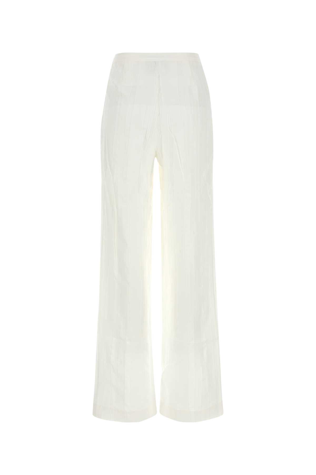 White silk blend Soler pant SOLERIVORY (LOULOU STUDIO / パンツ ) | LOULOU STUDIO (ルルスタジオ)(1)
