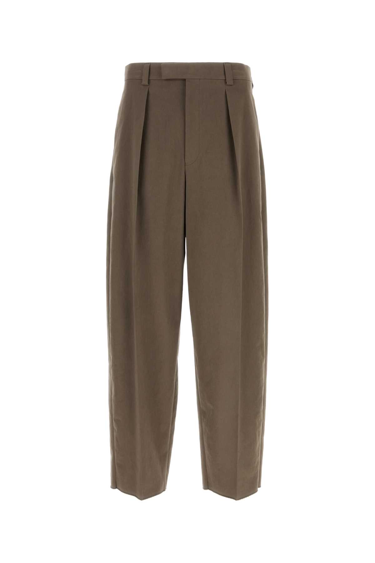 Mud stretch cotton wide-leg pant 144391782861CONCRETE (FERRAGAMO / パンツ ) | FERRAGAMO (フェラガモ)