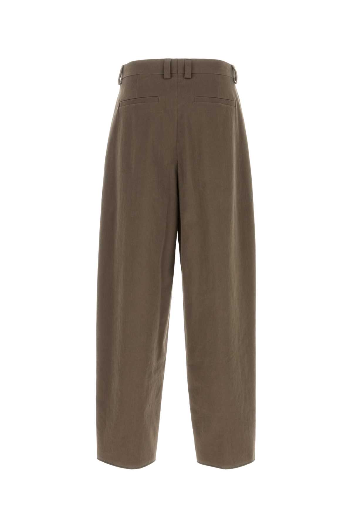 Mud stretch cotton wide-leg pant 144391782861CONCRETE (FERRAGAMO / パンツ ) | FERRAGAMO (フェラガモ)(1)