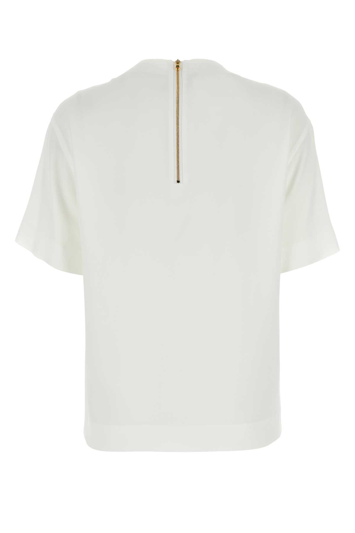 White crepe t-shirt J021505331001 (MOSCHINO / Tシャツ・カットソー ) | MOSCHINO (モスキーノ)(1)