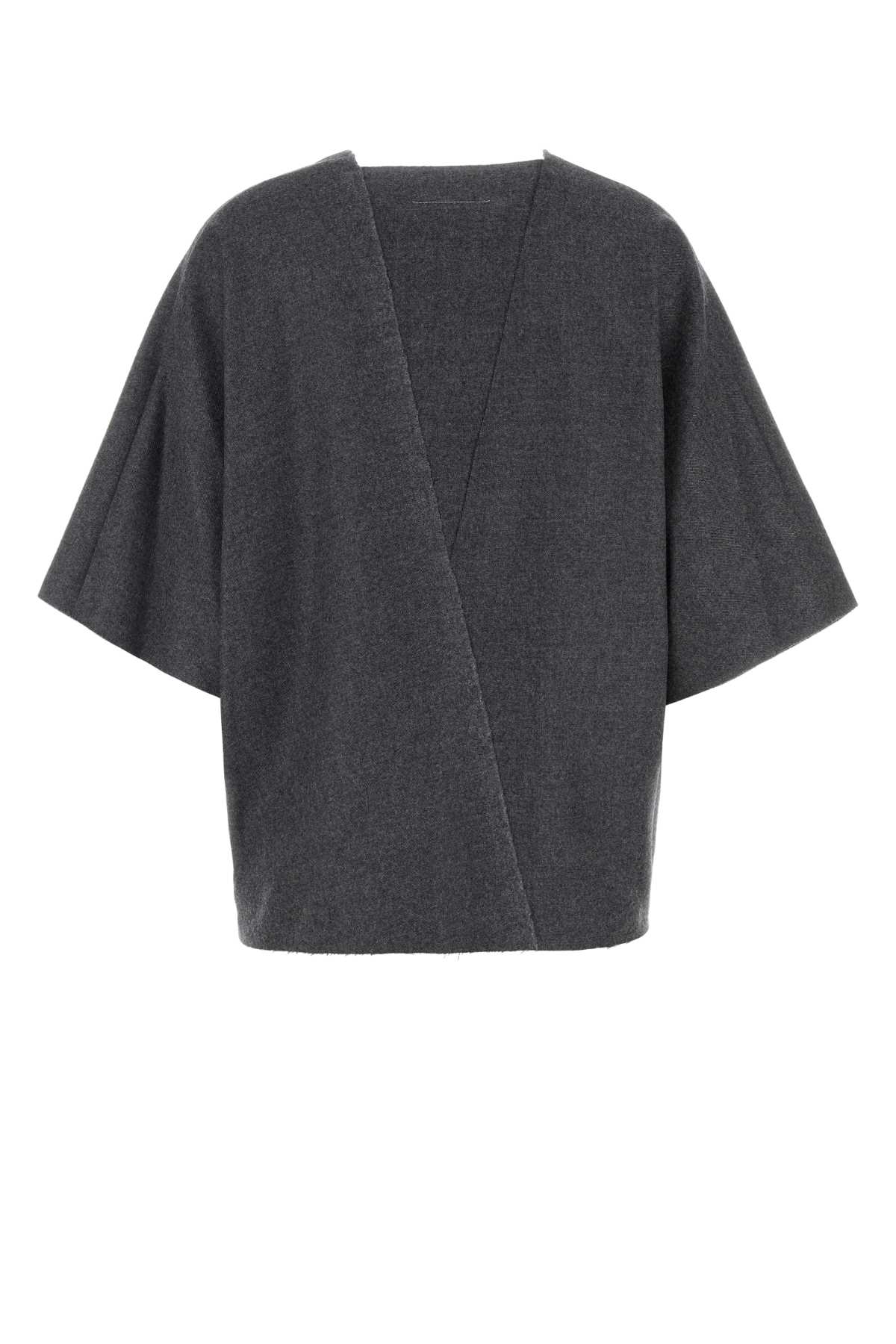 Dark grey wool top S52NF0016M35466860M (MM6 Maison Margiela / シャツ・ブラウス ) | MM6 Maison Margiela (エムエムシックス)(1)