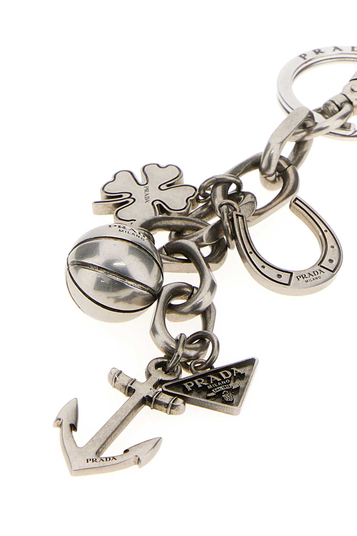 Silver metal key ring 2PM0432HKRF0116 (Prada / キーリング・キーケース ) | Prada (プラダ)(2)