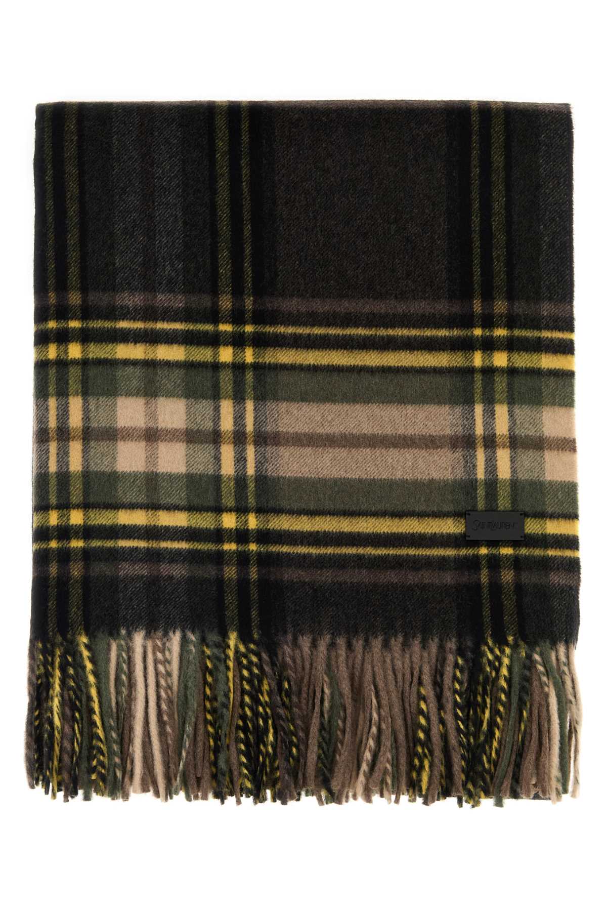 Embroidered cashmere blend scarf 8370073YS272566 (Saint Laurent / スカーフ・マフラー ) | Saint Laurent (サンローラン)
